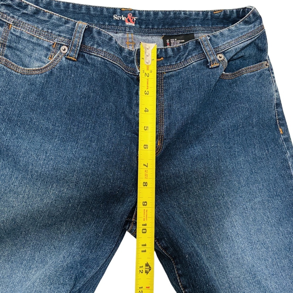 Style & Co Flared Jeans, Size 10, Blue Denim - Picture 7 of 9